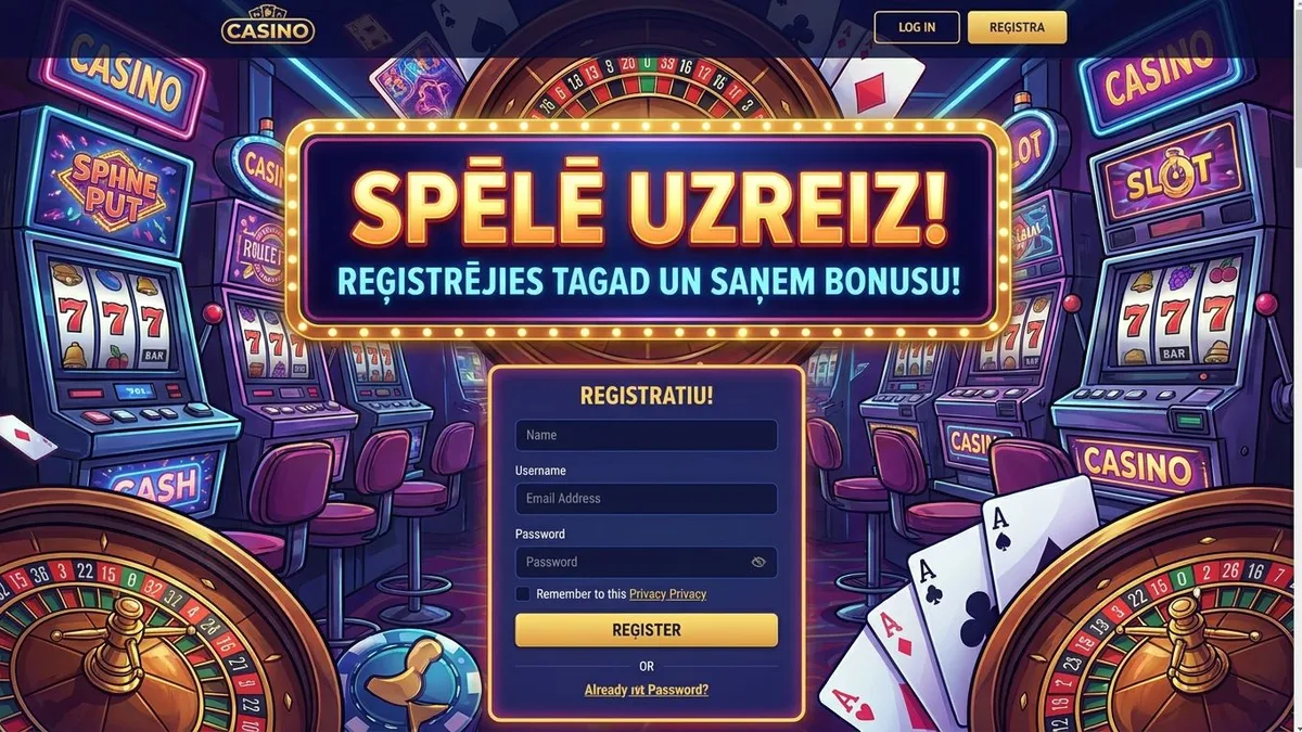 Reģistrācija ar bonusu